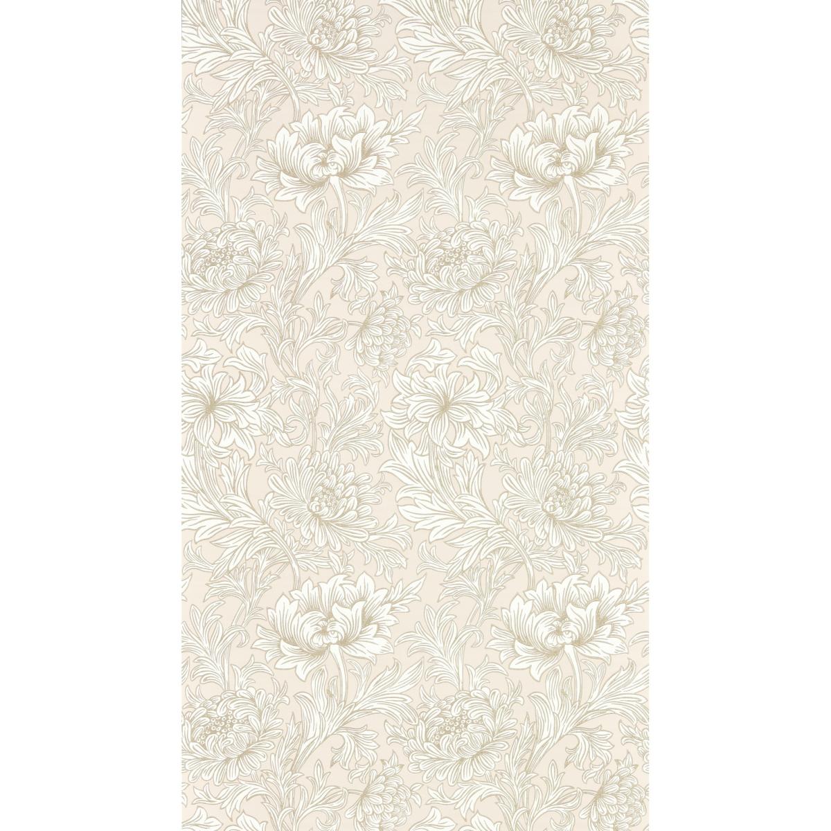 Chrysanthemum Toile Wallpaper 217070 by Morris & Co in Cochineal Pink Roll – image 1