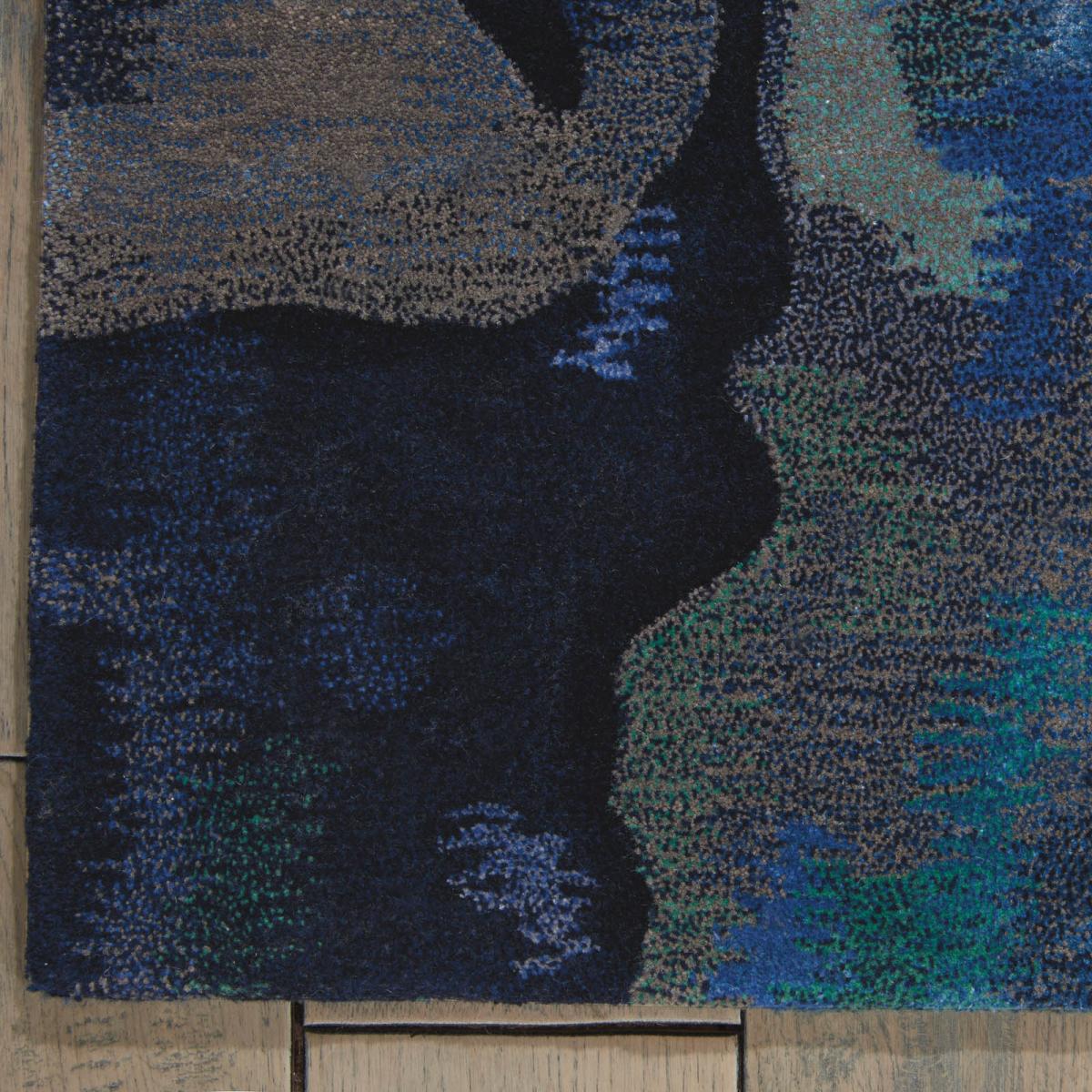 Prismatic Modern Abstract Rugs in PRS09 by Silver and Blue by Nourison 259x351cm – image 2