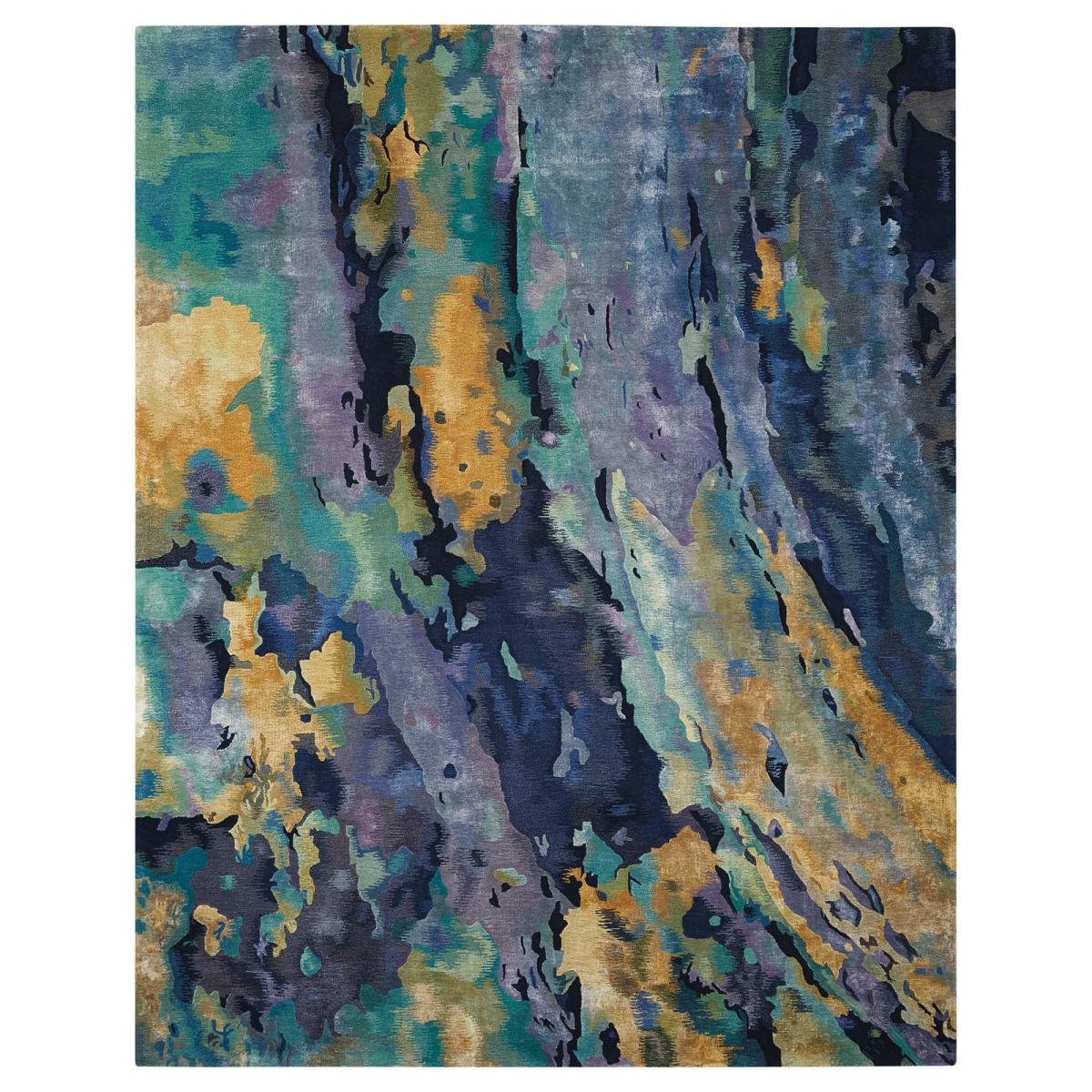 Prismatic Modern Abstract Rugs in PRS09 by Silver and Blue by Nourison 259x351cm – image 5