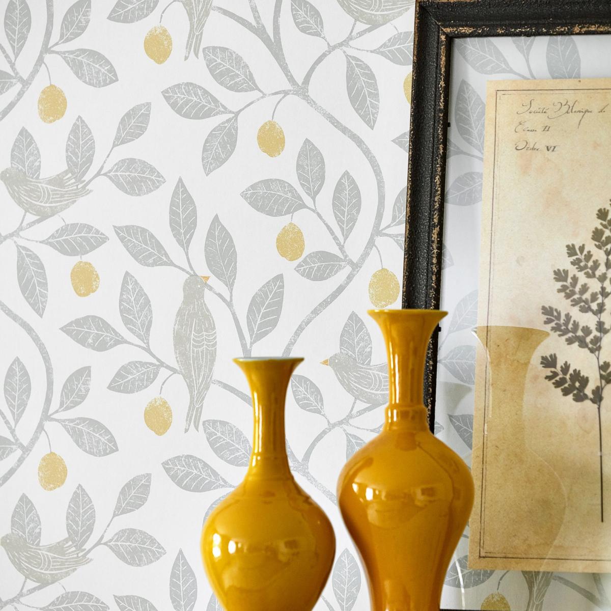 Damson Tree Wallpaper 216363 by Sanderson in Dijon Mole&nbsp;Roll – image 2