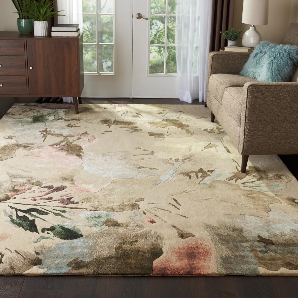 Prismatic Floral Rugs in PRS15 Beige Multi by Nourison 236x297cm – image 1