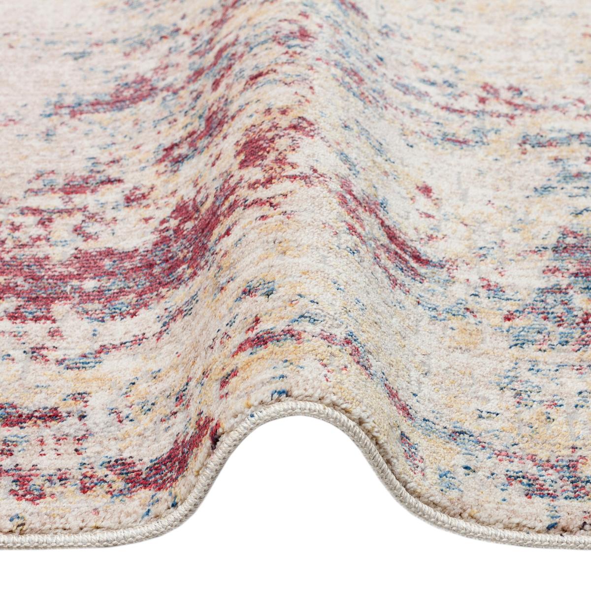 Essence Distressed Abstract ESSC05 Runner Rugs in Multicolour 80x300cm – image 3