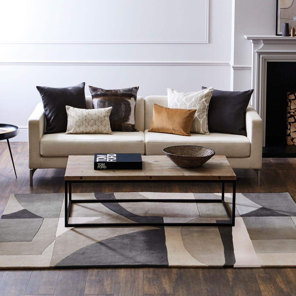 Bodega 40504 Modern Geometric Designer Rugs in Stone by Harlequin 170x240cm – image 1