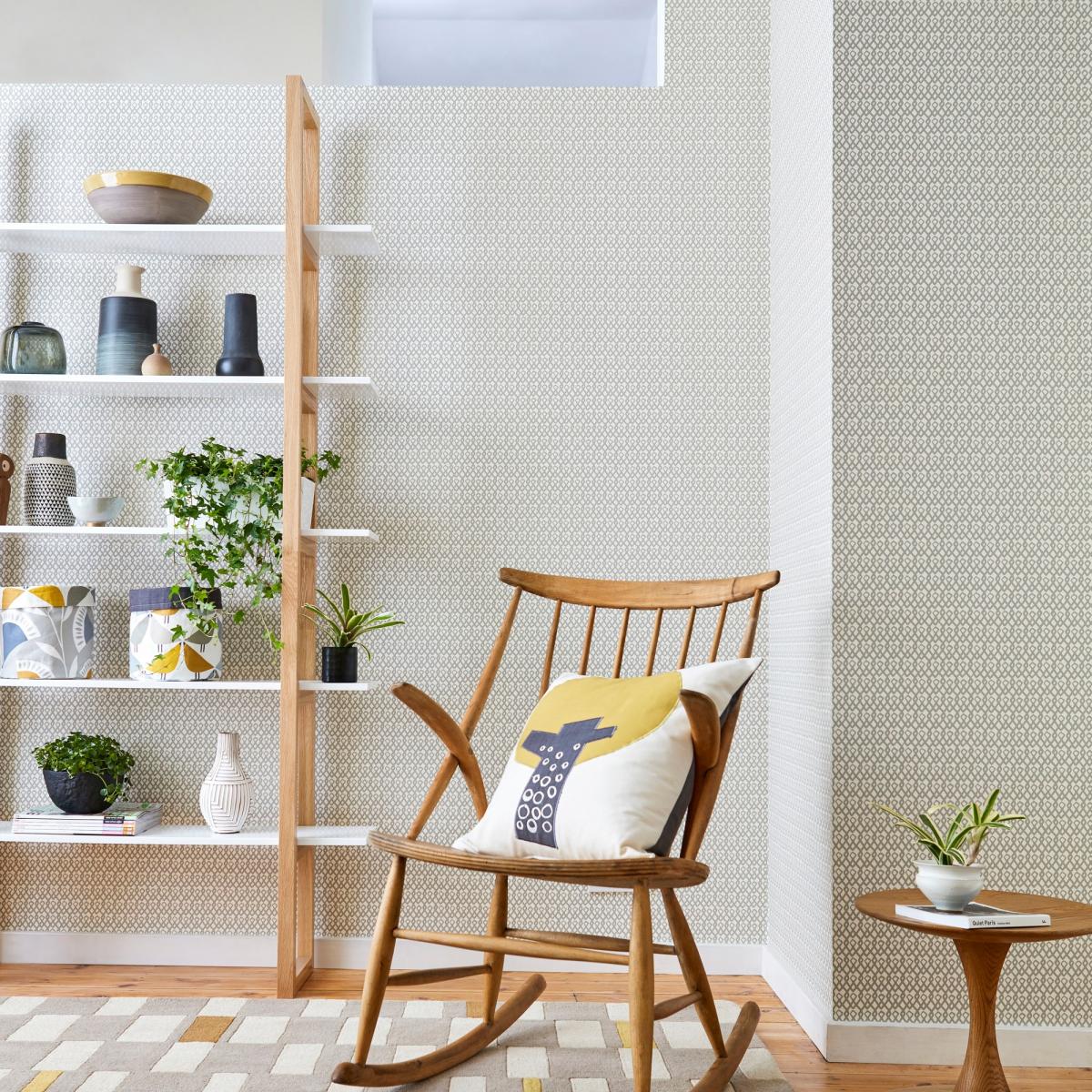 Ristikko Wallpaper 111540 by Scion in Dove Grey Roll – image 1