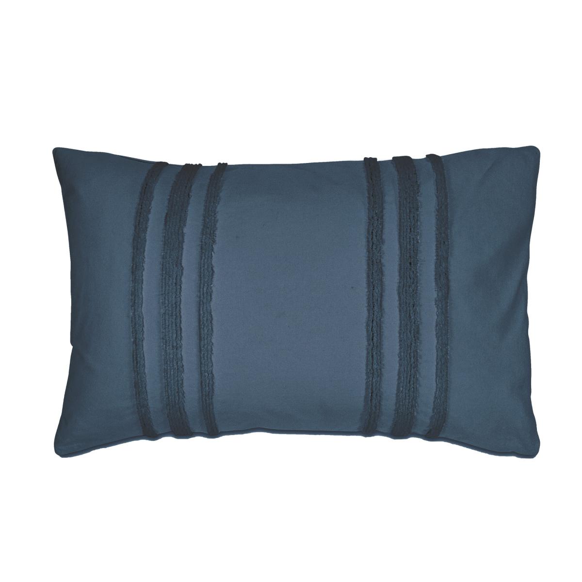 Chenille Textured Stripe Cotton Bedding by DKNY in Denim Blue 220x260cm – image 5