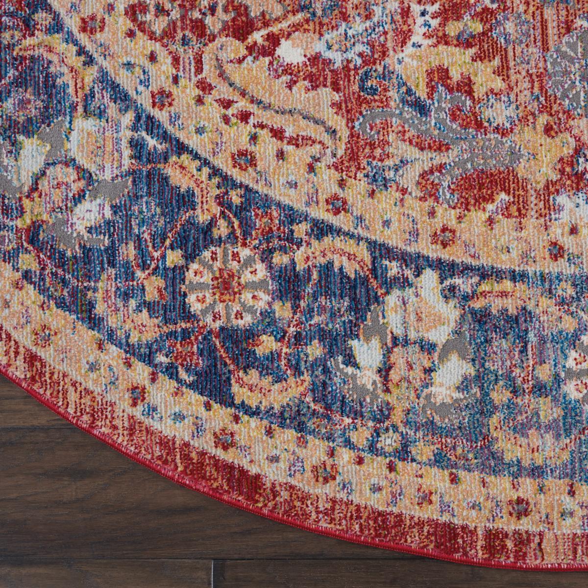 Ankara Global Circular Rugs ANR02 in Red 183x183cm – image 3