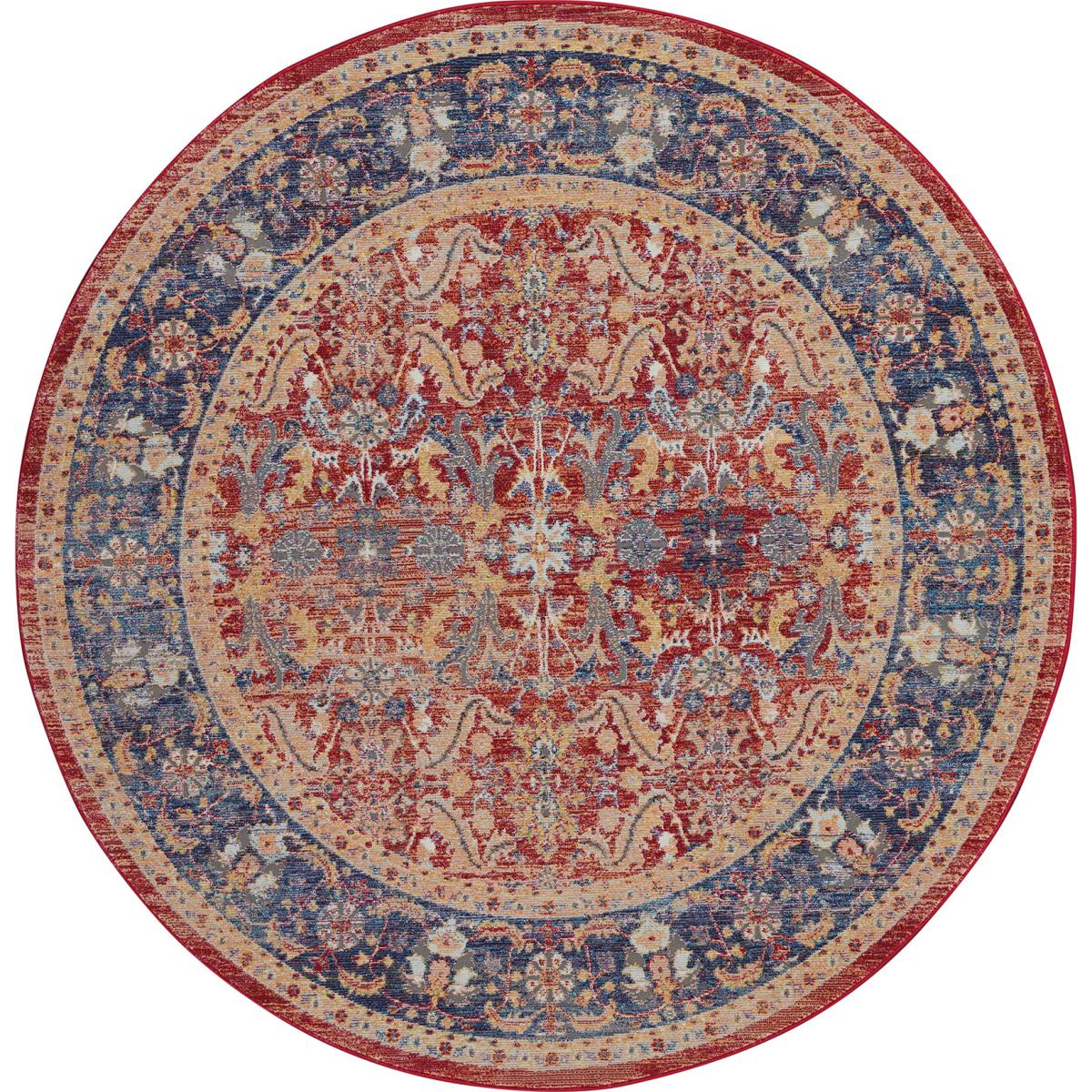 Ankara Global Circular Rugs ANR02 in Red 183x183cm – image 5