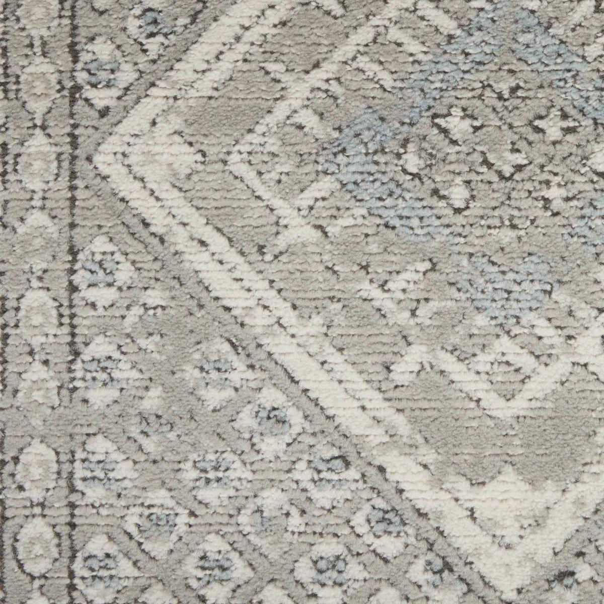 Quarry QUA16 Geometric Rugs in Grey Ivory Blue 114x175cm – image 4