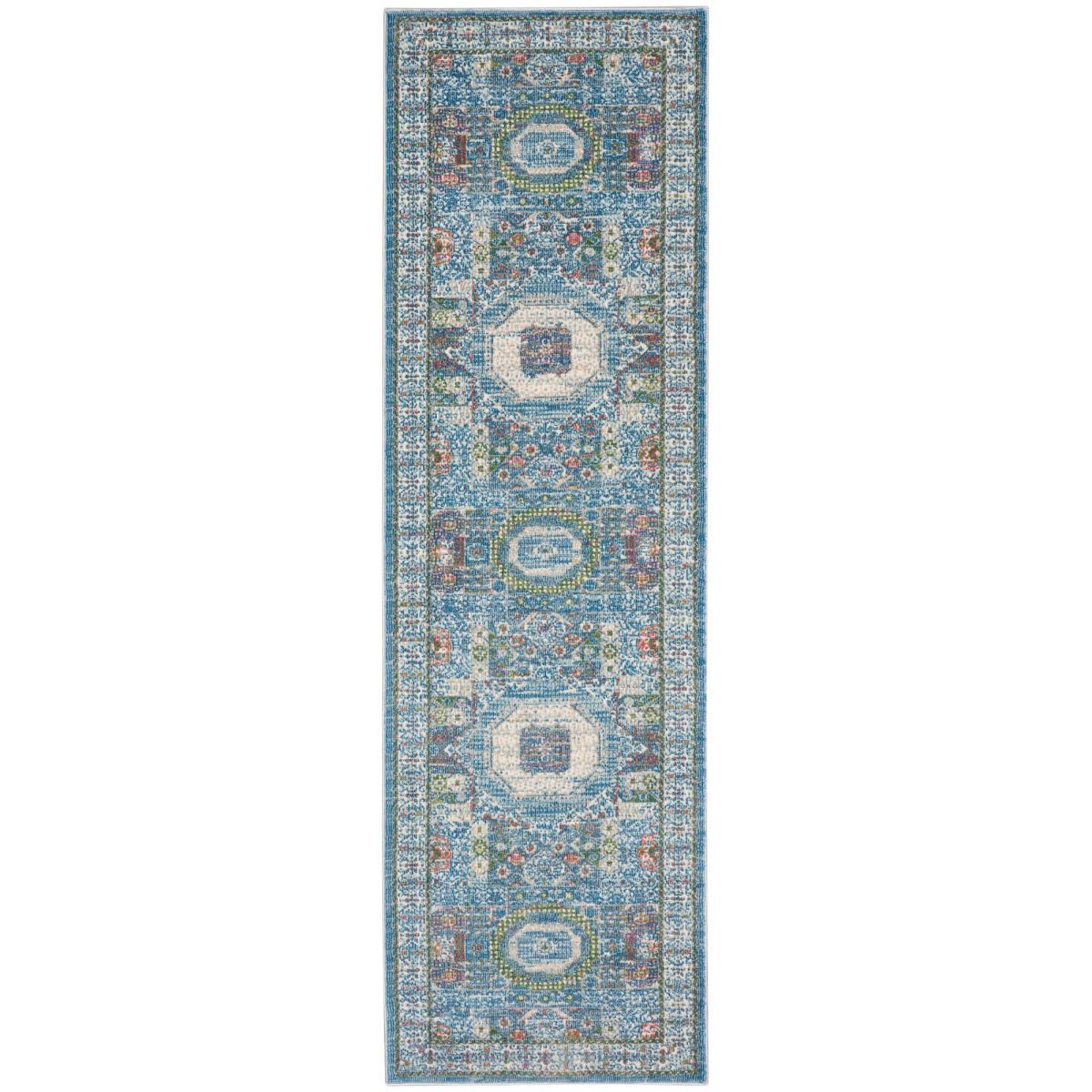 Ankara Global Hallway Runners ANR17 in Ivory Light Blue&nbsp;71x244cm – image 4