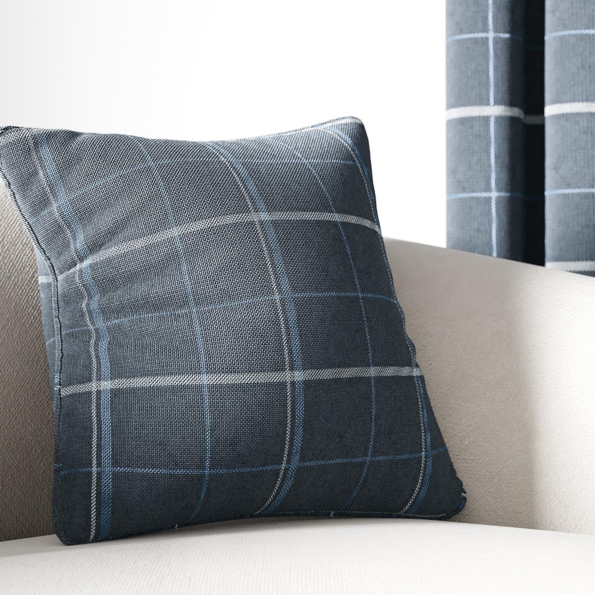 Harper Check Curtains by Helena Springfield in Navy Blue 168x183cm – image 2