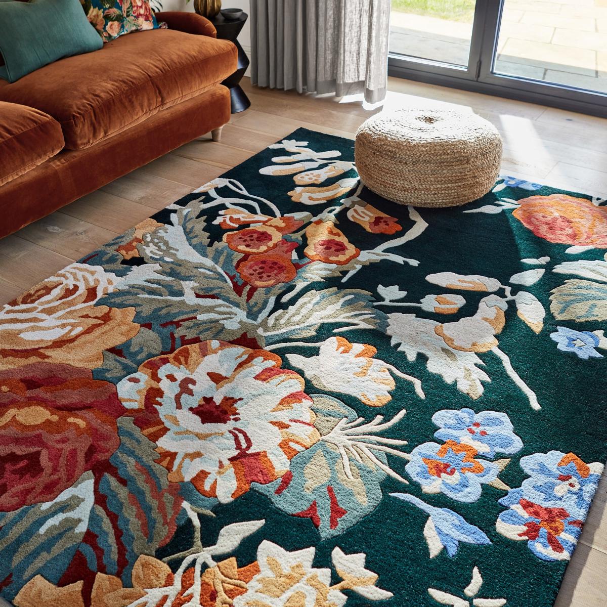 Stapleton Park Wool Rugs By Sanderson in Navy Burnt Orange – image 2