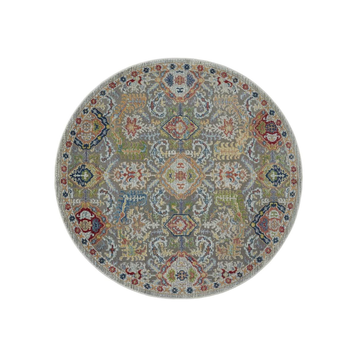 Ankara Global Circular Rugs ANR12 in GRYMT