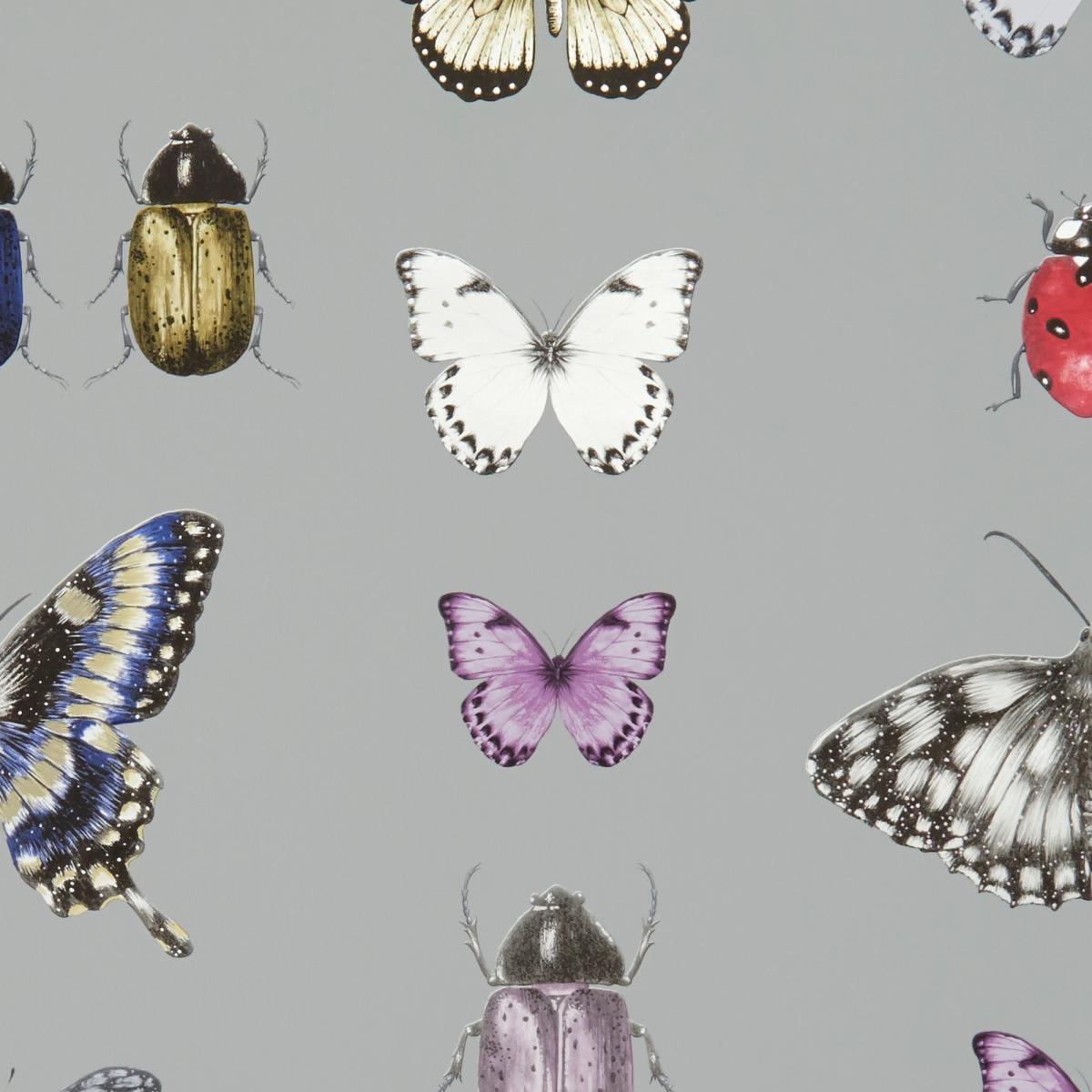 Papilio Wallpaper W0094 02 by Clarke and Clarke in Heather Gilver Roll