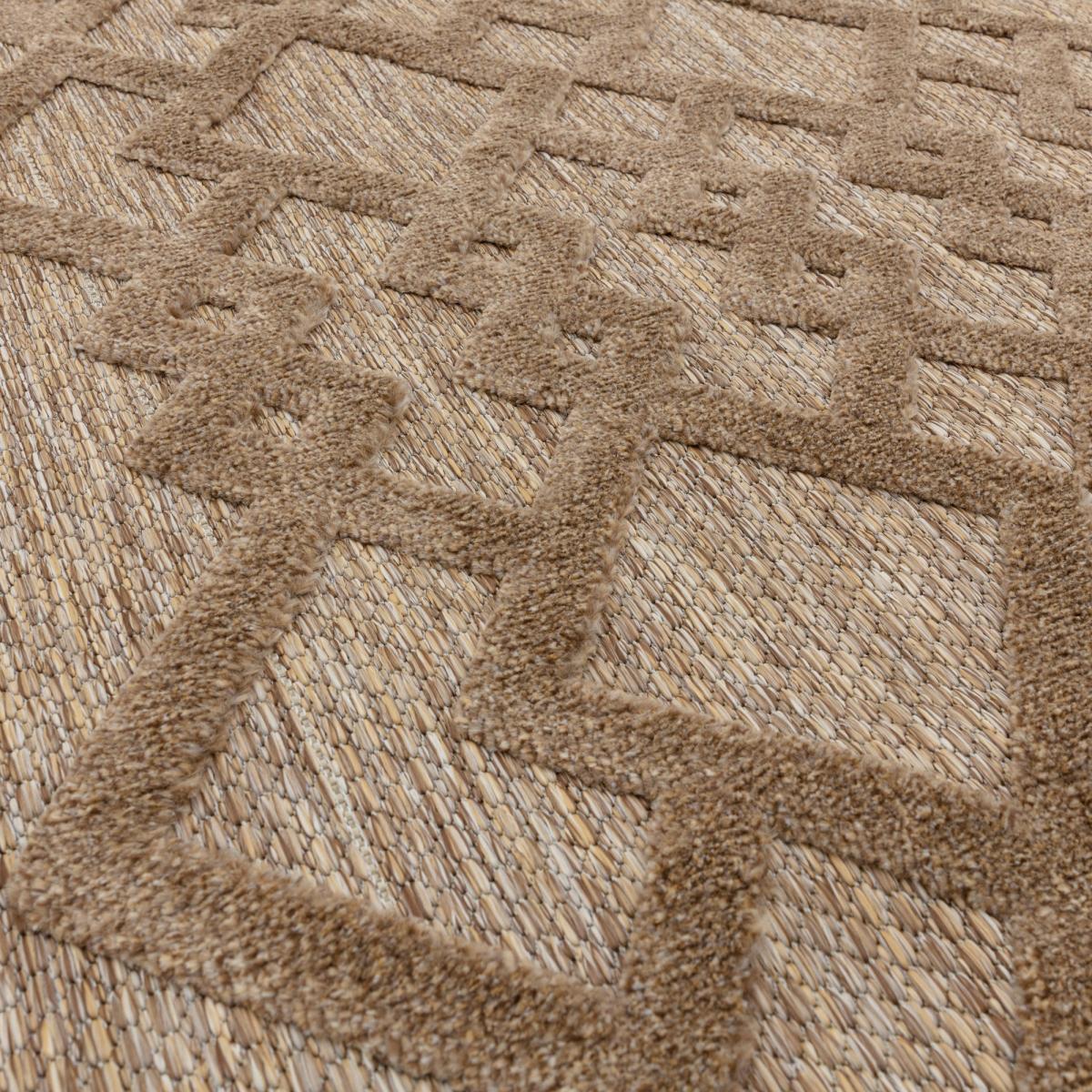 Salta Links Geometric Indoor Outdoor Rugs in SA04 Brown200x290cm – image 2