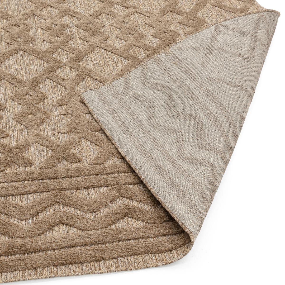 Salta Links Geometric Indoor Outdoor Rugs in SA04 Brown200x290cm – image 3