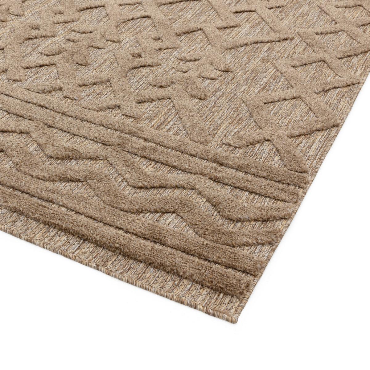 Salta Links Geometric Indoor Outdoor Rugs in SA04 Brown200x290cm – image 4