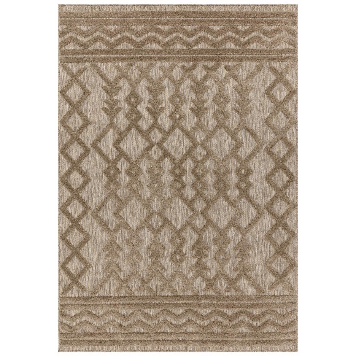 Salta Links Geometric Indoor Outdoor Rugs in SA04 Brown200x290cm – image 5