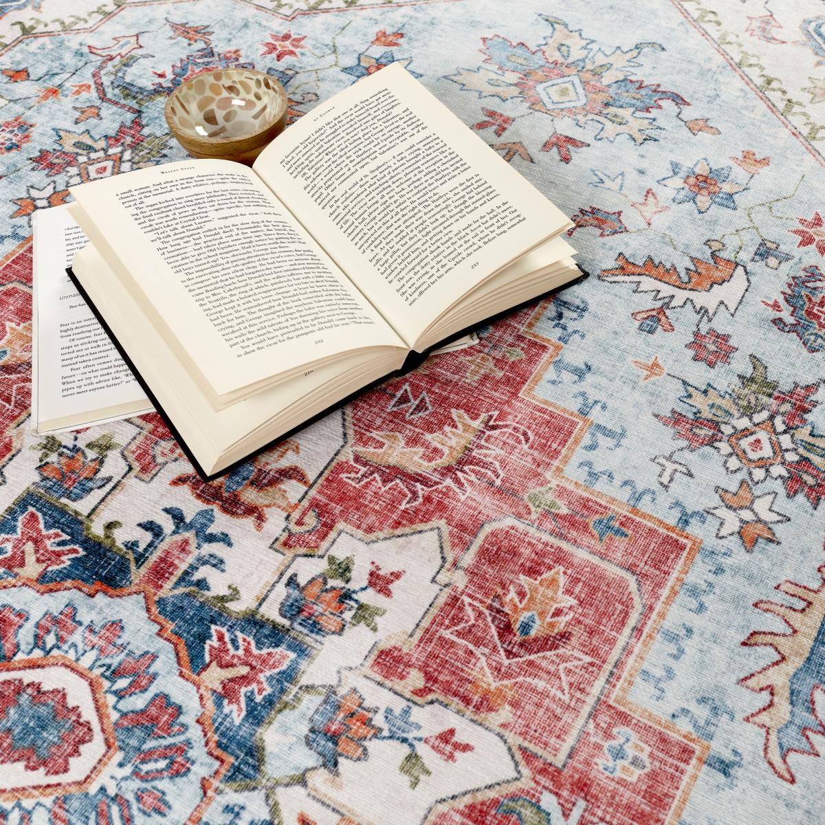 Origins Washable Marrakesh Traditional Medallion Rug in Multi 80x150cm – image 2