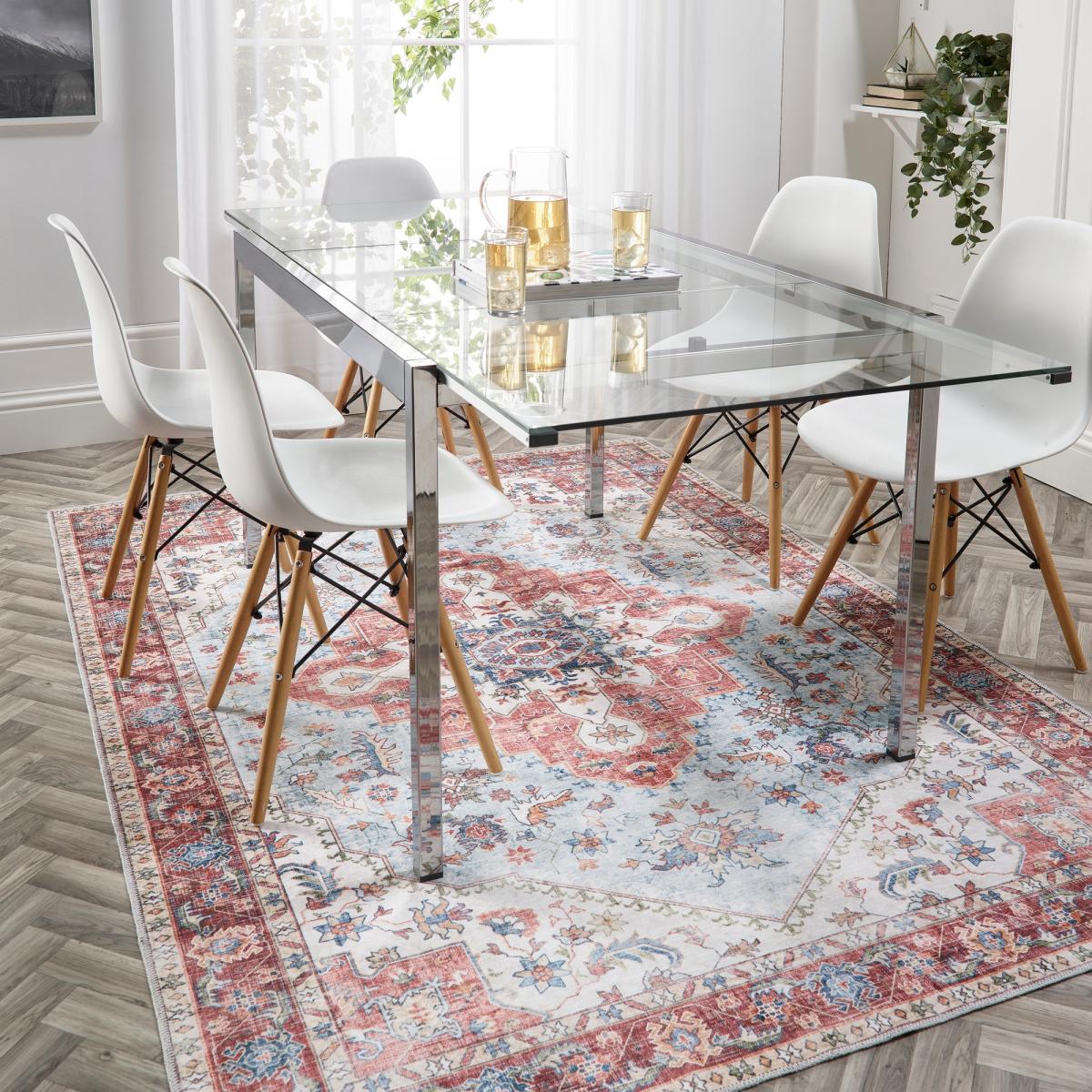 Origins Washable Marrakesh Traditional Medallion Rug in Multi 80x150cm – image 1