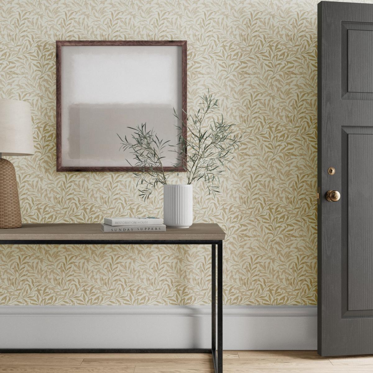 Willow Boughs Wallpaper 217082 by Morris & Co in Linen Beige Roll – image 2