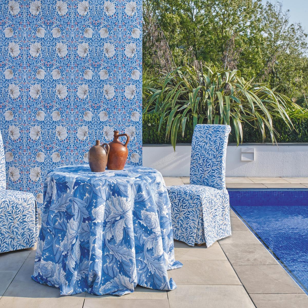 Pimpernel Wallpaper 217062 by Morris & Co in Woad Blue Roll – image 2