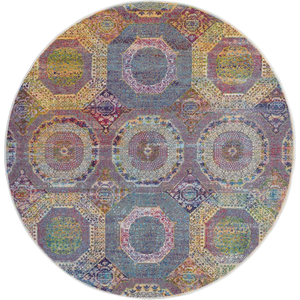 Ankara Global Circcle Traditional Persian Rugs ANR05 in Multi&nbsp;122x122cm – image 3