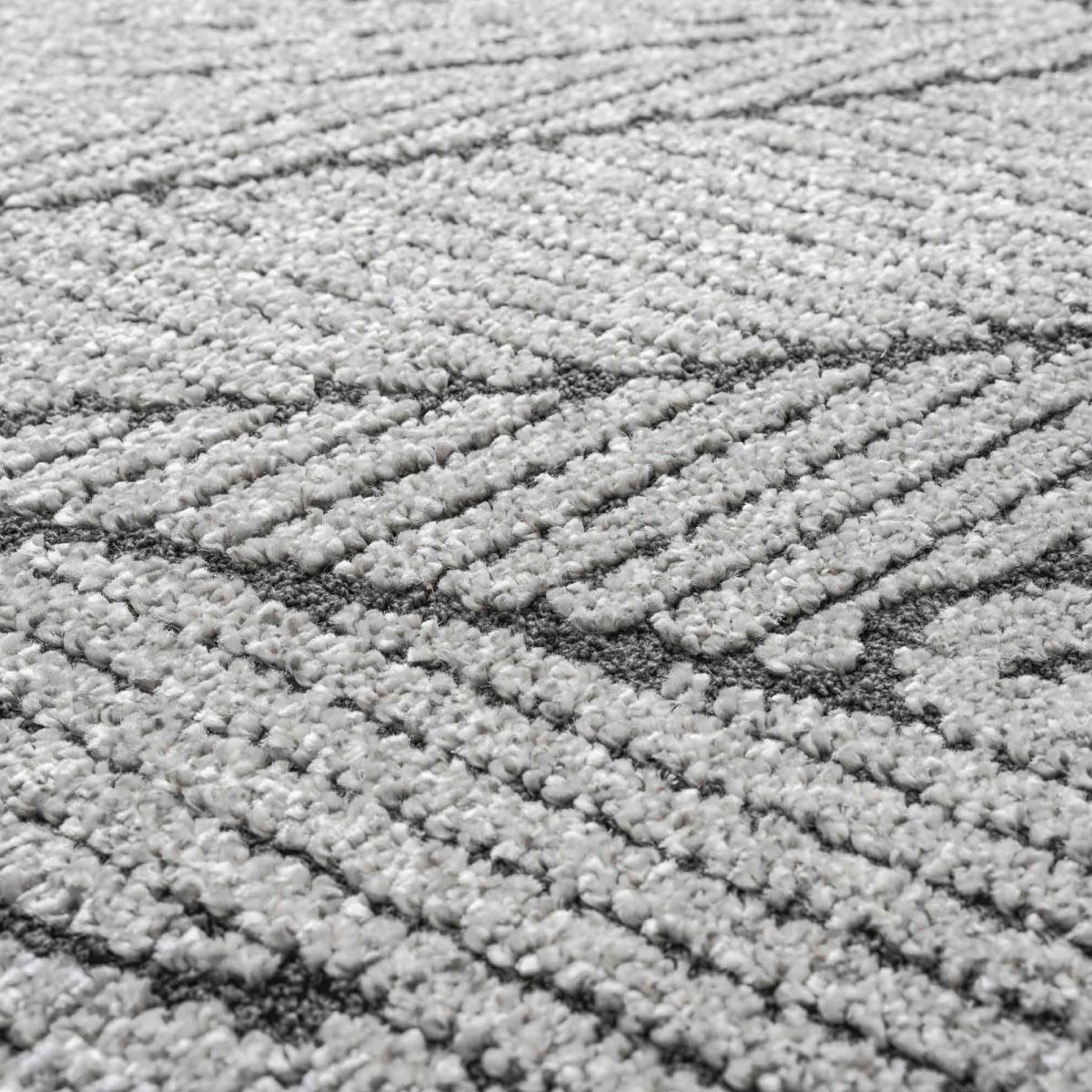 Geo 410026 2131 Modern Waves Rugs in Taupe Grey – image 2