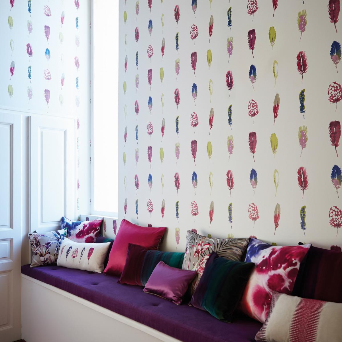 Limosa Wallpaper 111076 by Harlequin in Raspberry Red Roll – image 1