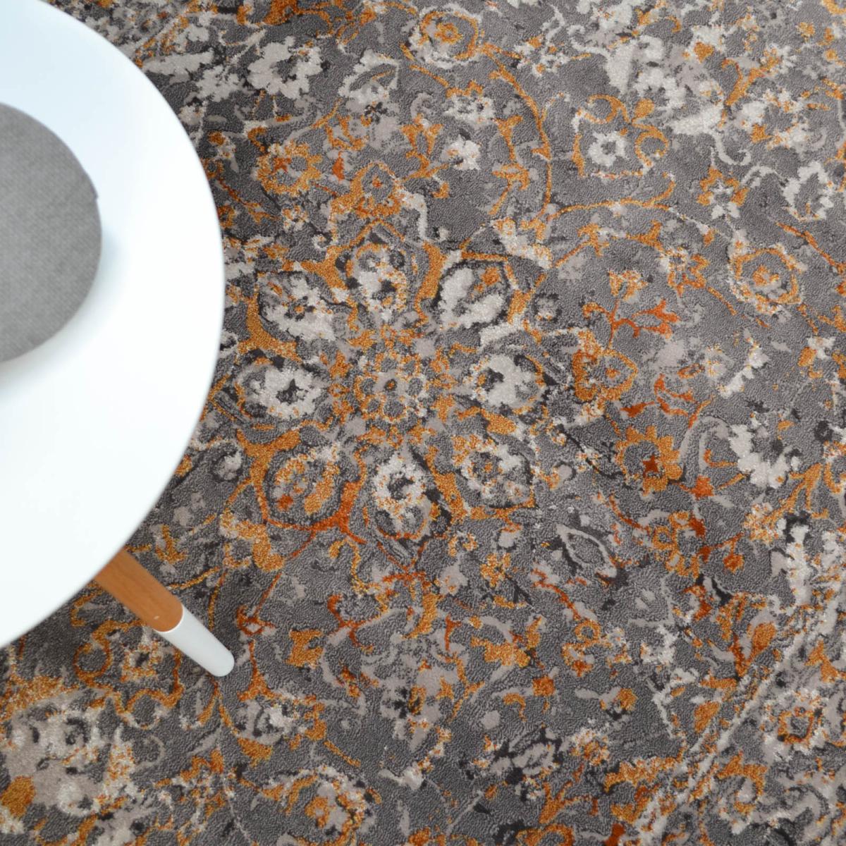 Grandeur Traditional Medallion Rugs in Slate Grey240x330cm – image 4