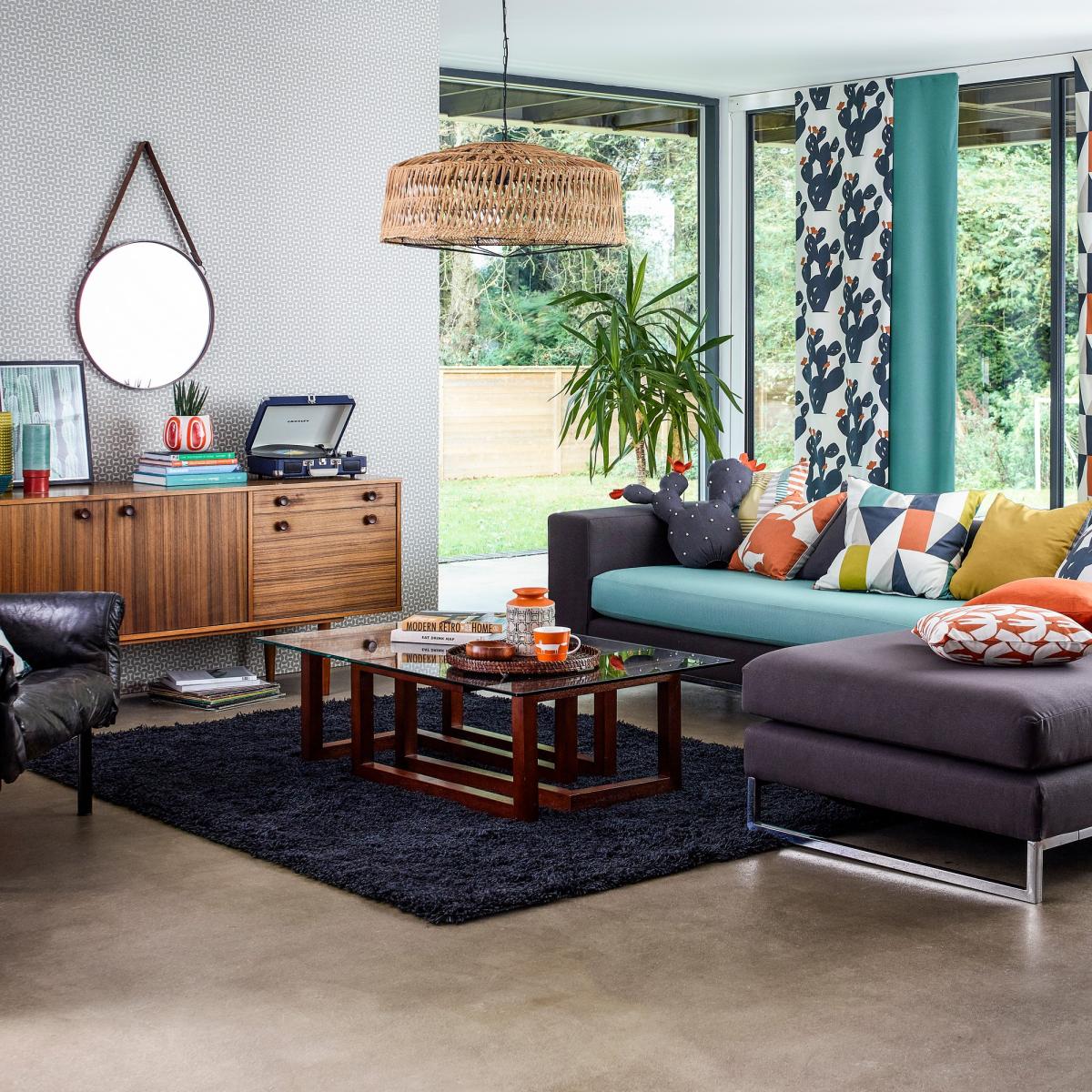 Forma Geometric Wallpaper 111809 by Scion in Steel Grey Roll – image 2