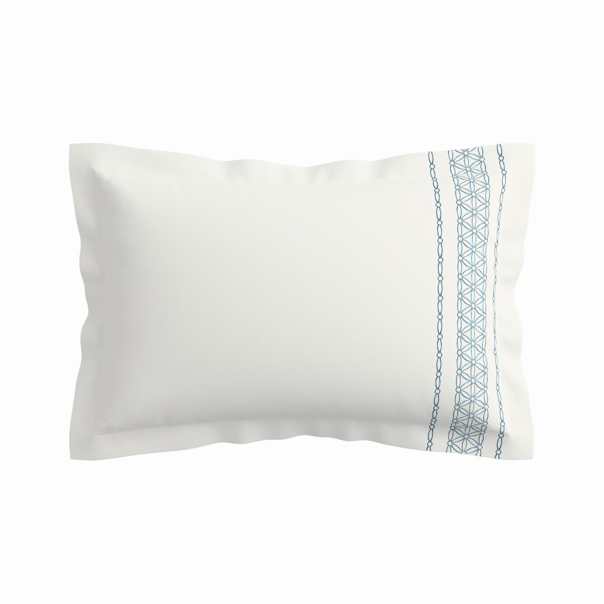 Ninua Embroidered Floral Bedding by V&A in Blue & White 230x220cm – image 4