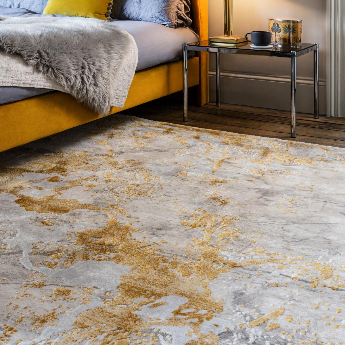 Astral Rugs AS09 in Ochre Yellow – image 1