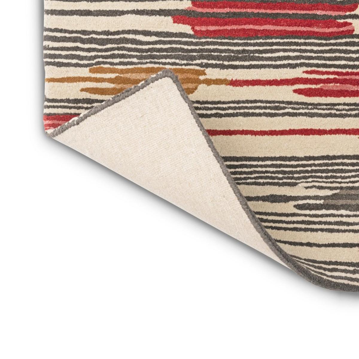 Ishi Striped Runner Rugs 146000 by Sanderson in Red Charcoal 67x230cm – image 3