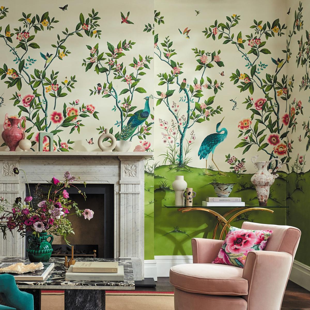 Florence Wallpaper 112891 by Harlequin in Fig Blossom Apple Peony Roll – image 2