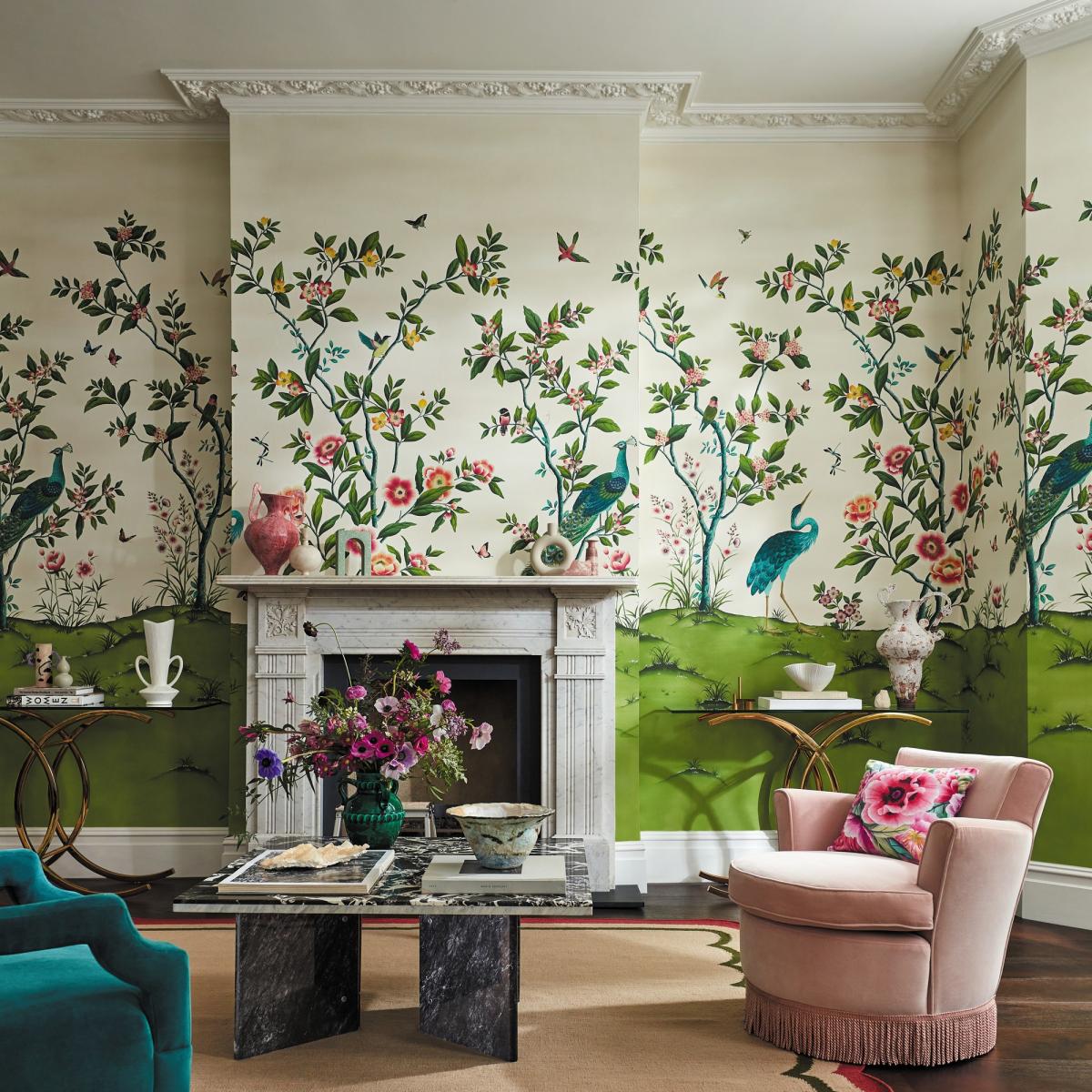 Florence Wallpaper 112891 by Harlequin in Fig Blossom Apple Peony Roll – image 1