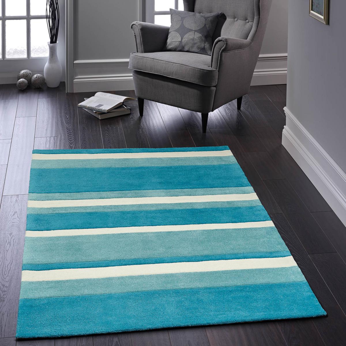 Boston Stripe Modern Bright Rugs in Blue 160x225cm – image 3