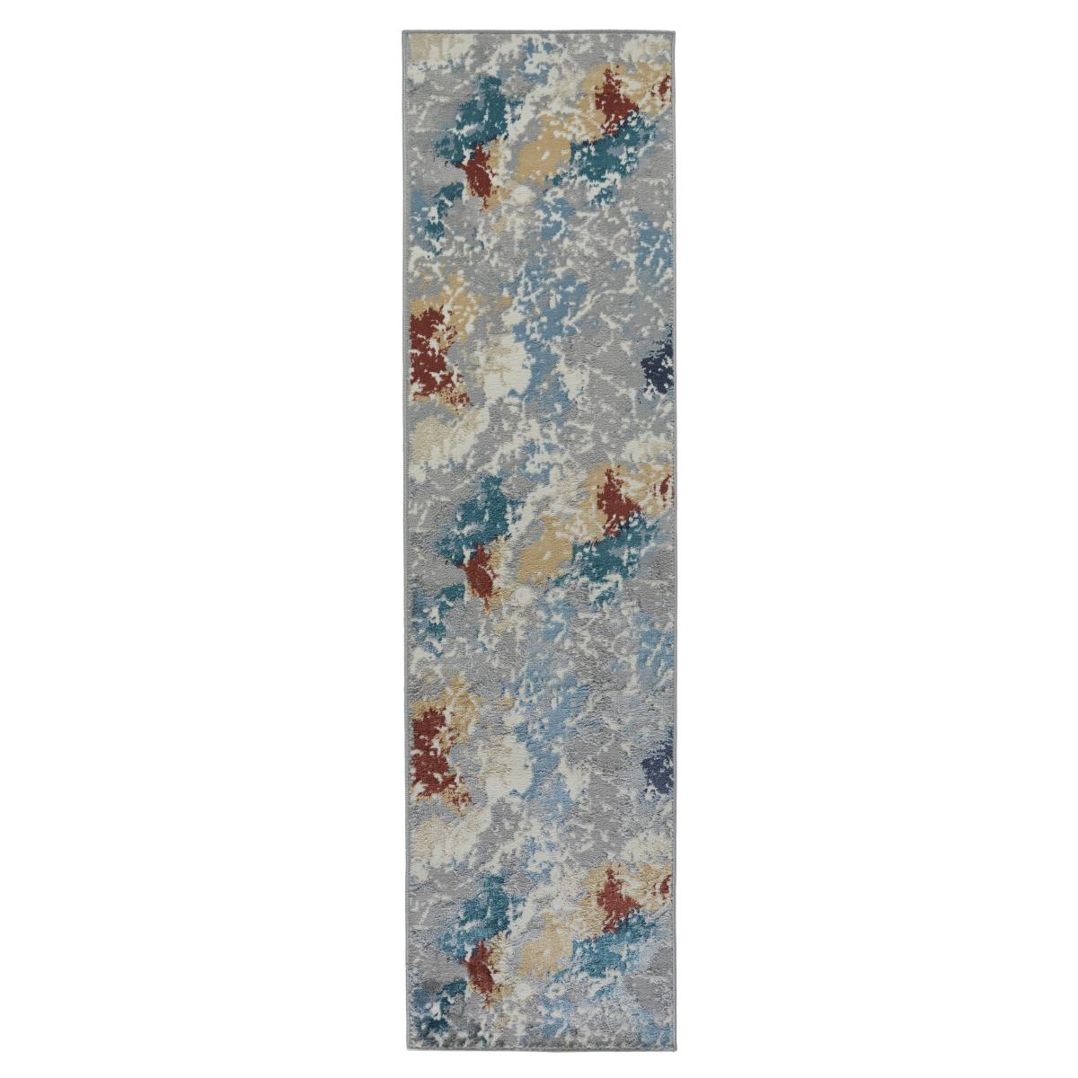 Zoe 1803 X Runner Rugs in Abstract Distressed Multi 60x230cm – image 5