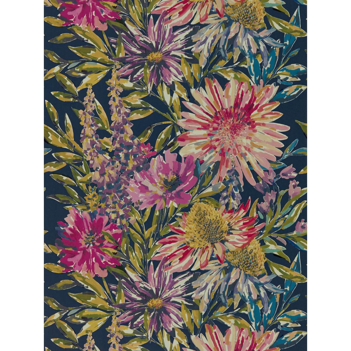 Floreale Wallpaper 111498 by Harlequin in Heather Navy Blue Roll – image 3