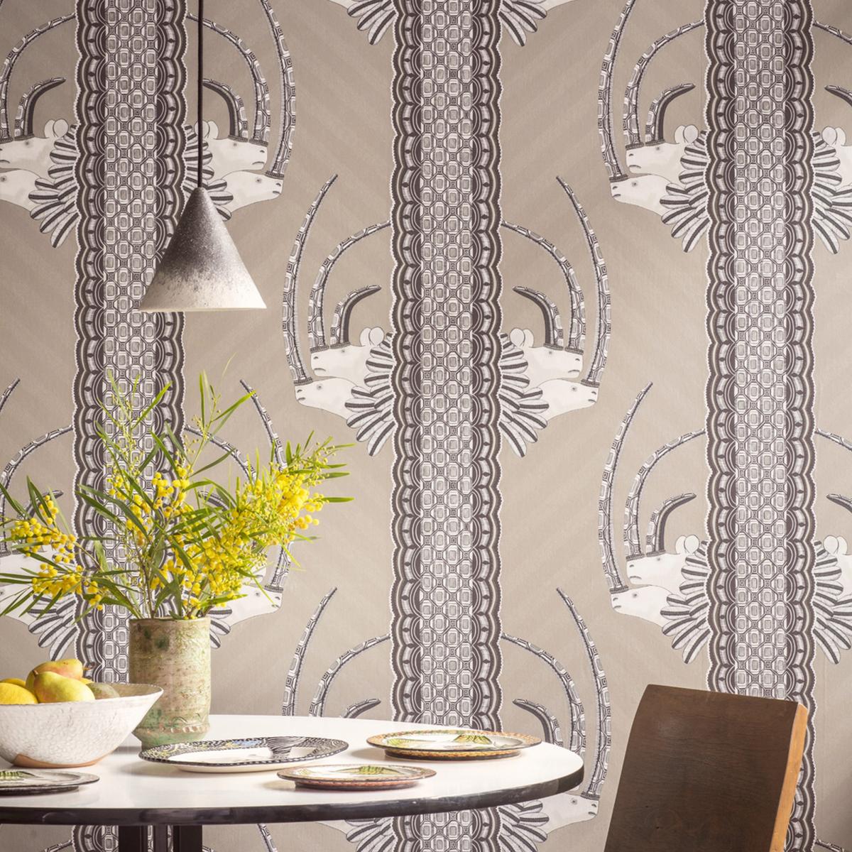 Jabu Wallpaper 3013 by Cole & Son in Taupe GreyRoll
