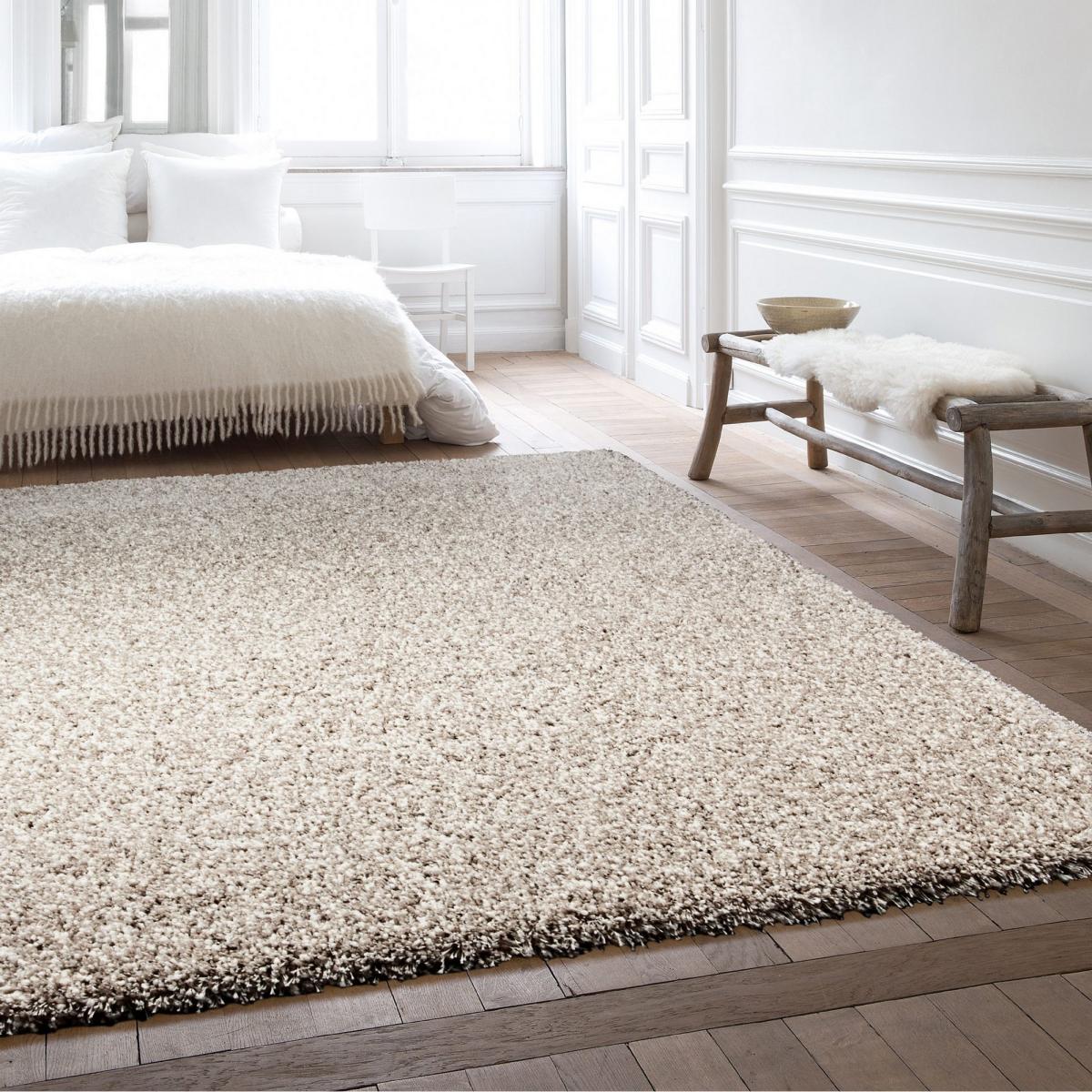 Twilight Speckled Shaggy Rugs 39001 2211 in Linen White 240x300cm – image 1