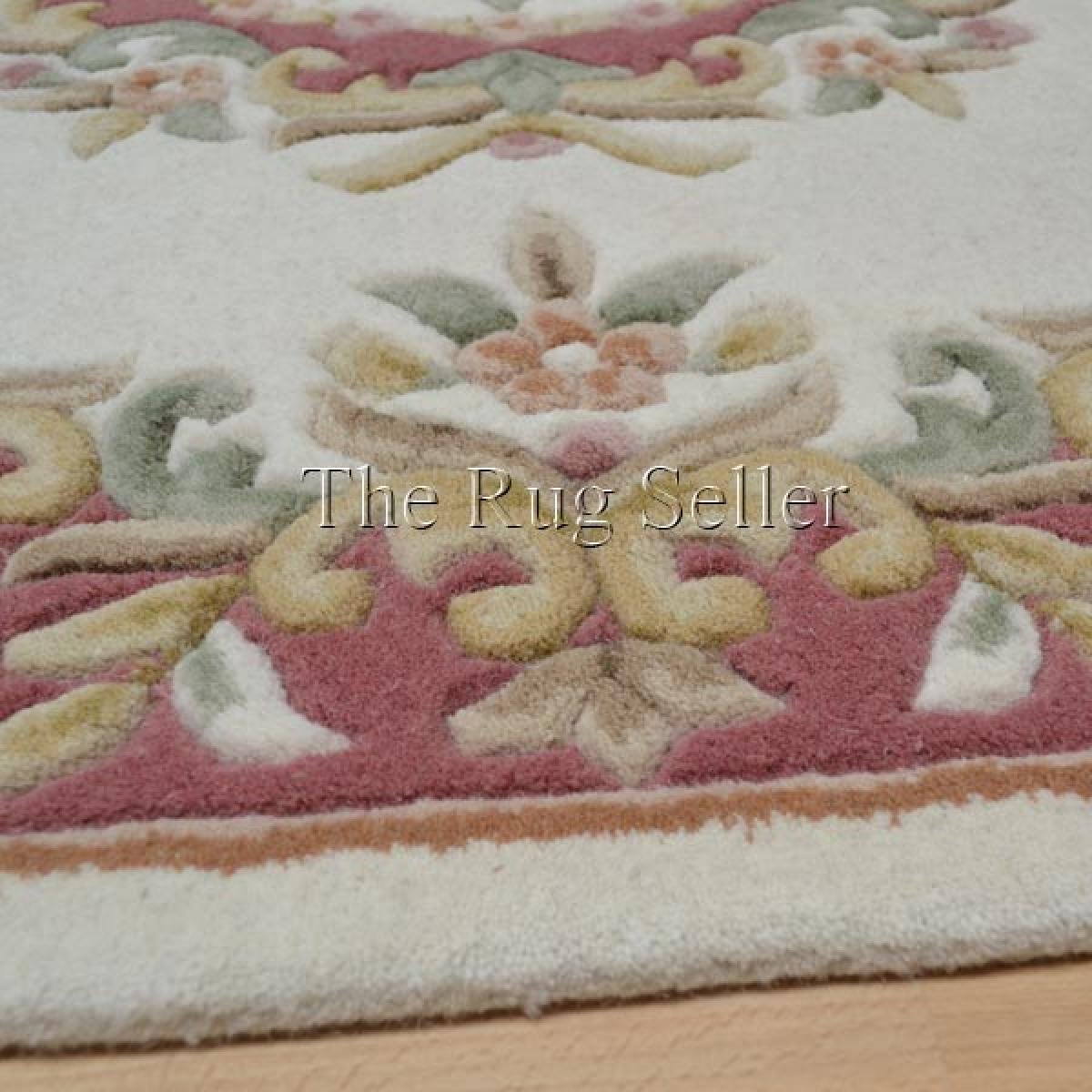 Royal Aubusson Traditional Wool rugs in Rose Cream 120x180cm – image 2