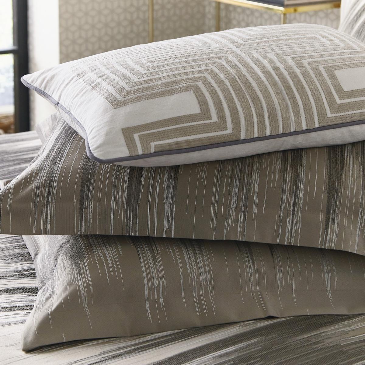 Motion Ikat Stripe Bedding by Harlequin in Steel Grey 74x48cm – image 3