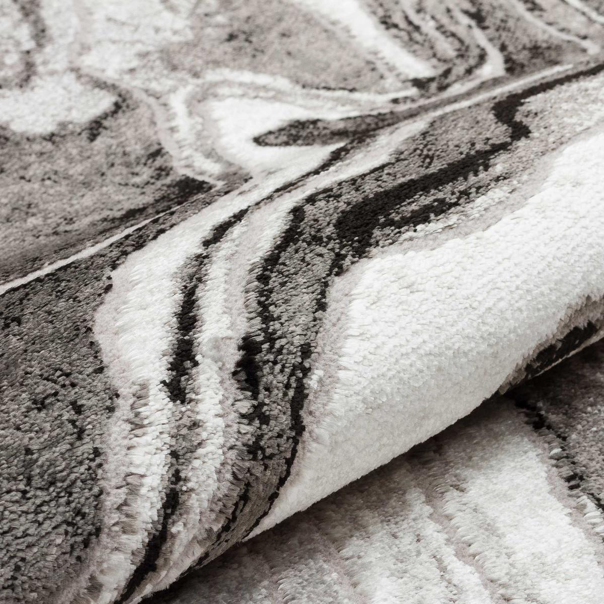 Blaze BLZ01 Abstract Marble Rugs in Silver Grey – image 2