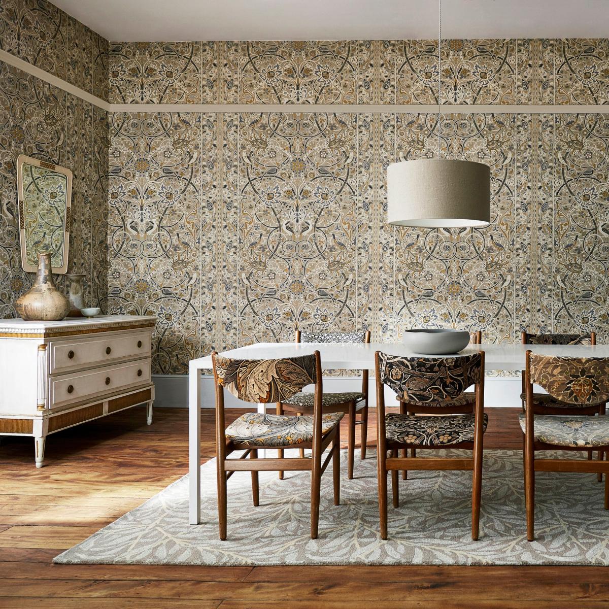 Bullerswood Wallpaper 216447 by Morris & Co in Stone Mustard Panel – image 1