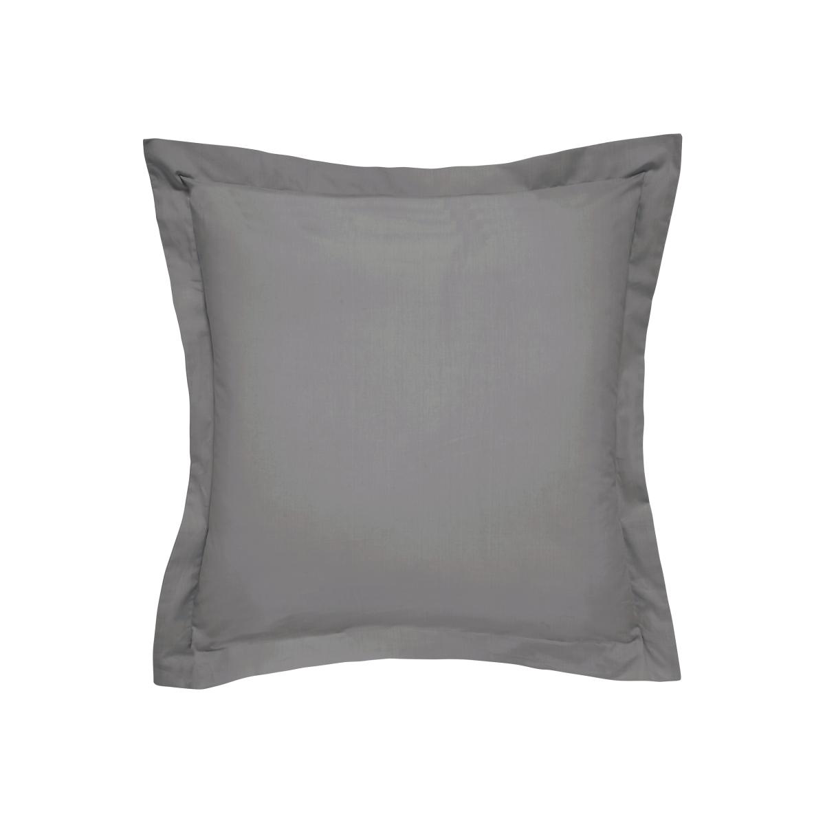 Plain Square Oxford Pillowcase By Bedeck of Belfast in Charcoal Grey 65x65cm