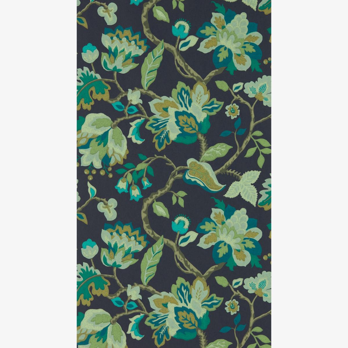 Amanpuri Wallpaper 217044 by Sanderson in Midnight Eucalyptus Roll