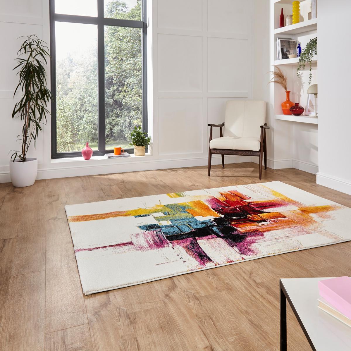 Sunrise 20752 Abstract Modern Rugs in Multicolour – image 2