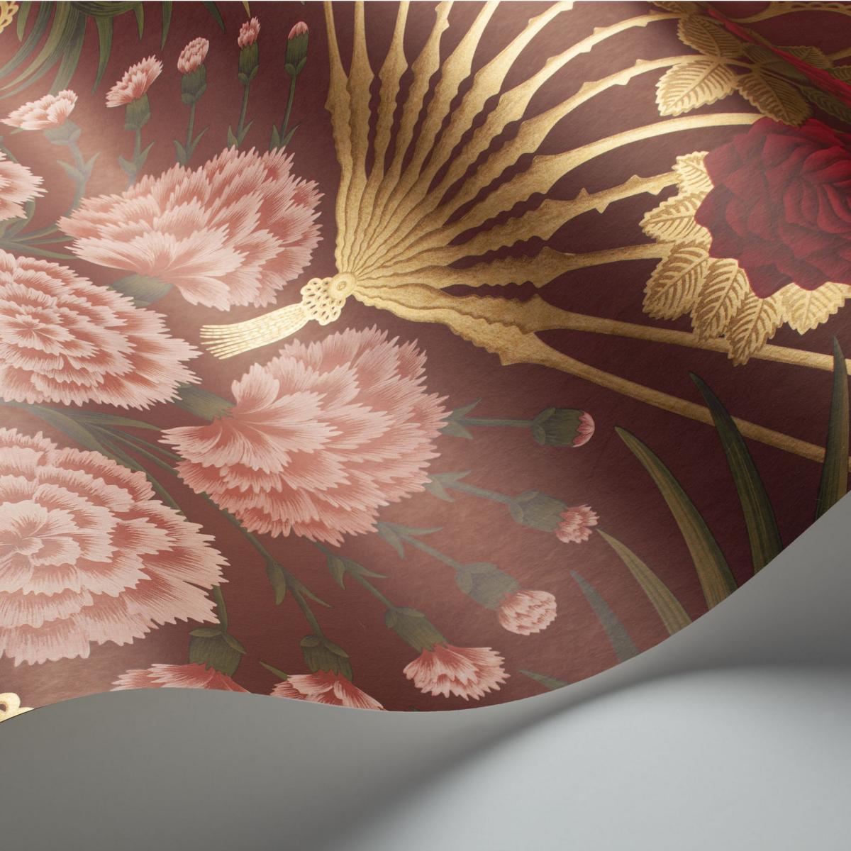 Flamenco Fan Wallpaper 14046 by Cole & Son in Rose RedRoll