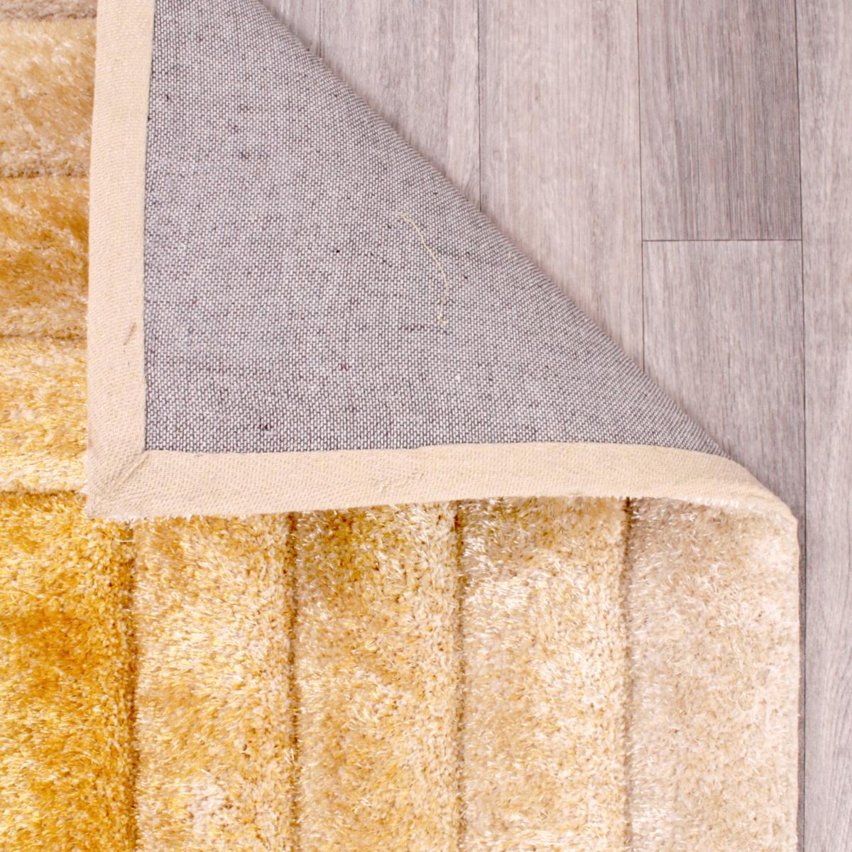 3D Time Gate Ombre Shaggy Rugs in Ochre Yellow 120x170cm – image 2