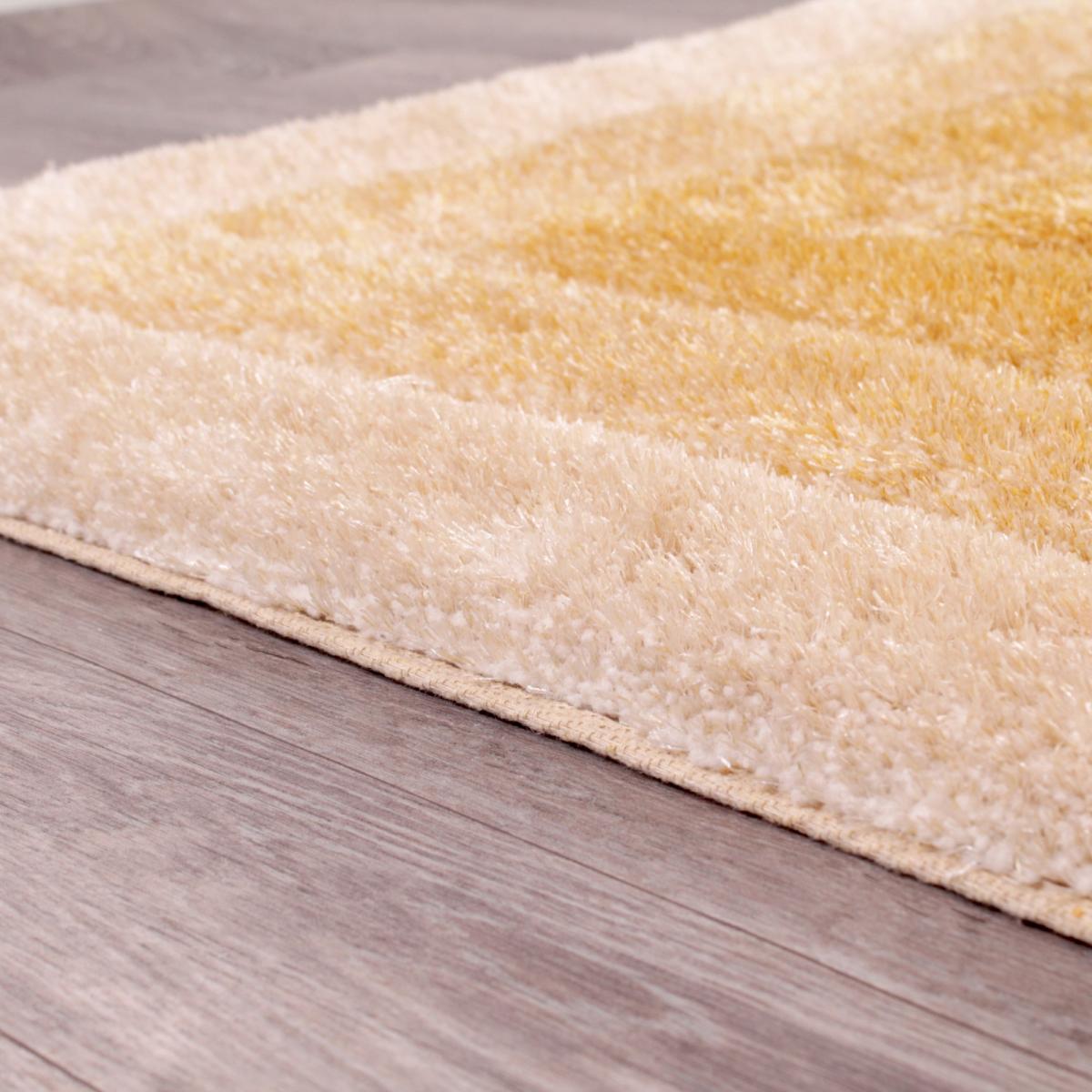 3D Time Gate Ombre Shaggy Rugs in Ochre Yellow 120x170cm – image 3